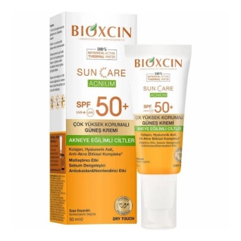 Bioxcin Sun Care ACNIUM Akneye Eğilimli Ciltler için SPF50+  Çok Yüksek Korumalı Güneş Kremi 50ml