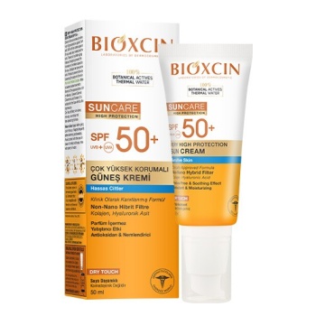 Bioxcin Sun Care SPF50+ Hassas Ciltler İçin Çok Yüksek Korumalı Güneş Kremi 50ml