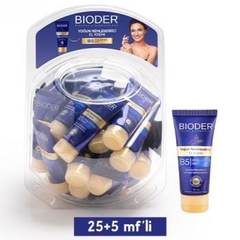 Bioder Yoğun Nemlendirici El Kremi Stand 30'lu  (30x50ml)