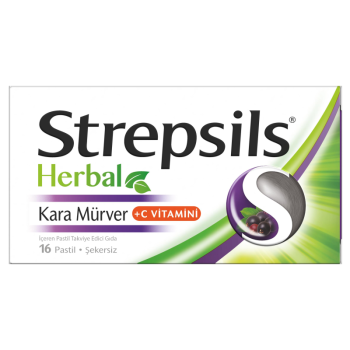 STREPSİLS HERBAL KARAMÜRVER 16 PASTİL