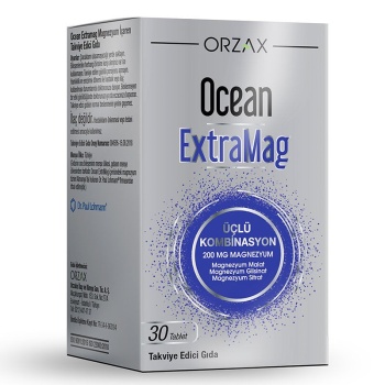 OCEAN EXTRAMAG 30 TABLET ÜÇLÜ KOMBİNASYON -MAGNEZYUM SİTRAT-MALAT-BİSGLİNAT